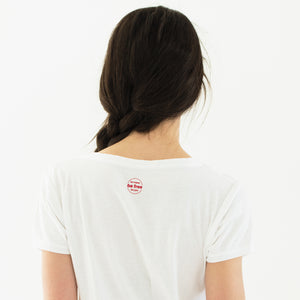 premium quality slogan t-shirt white logo: Be Happy Be Free  Be You