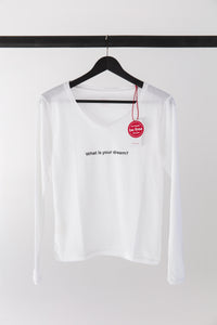 premium quality slogan white t-shirt saying: What is your dream?